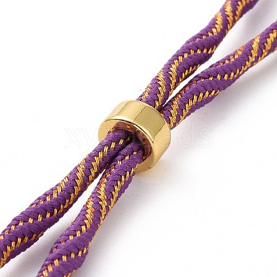 Nylon Cord Silder Bracelets MAK-C003-03G-15-1