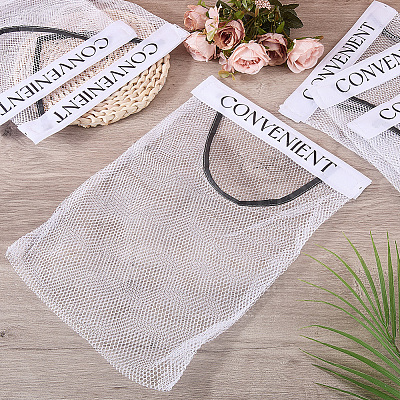6Pcs Polyester Hanging Storage Bags with Hook and Loop Fastener AJEW-CN0006-68-1