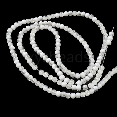 Crackle Glass Beads Strands GLAA-U001-4mm-07-1