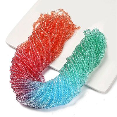 Transparent Painted Glass Beads Strands X1-DGLA-A034-T4mm-A11-1