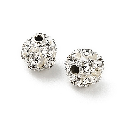 6mm Brass Crystal Rhinestone Beads KK-S519-01A-02S-1