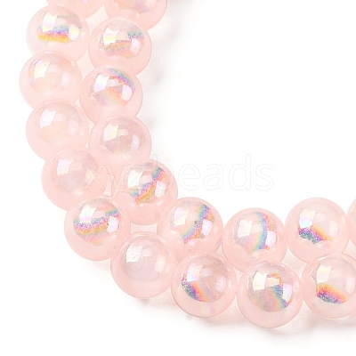 Plating Natural Selenite Beads Strands G-G120-A01-03-02-1
