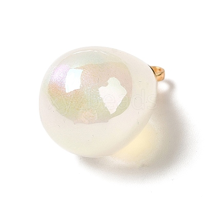 8Pcs UV Plating Acrylic Pendants FIND-YW0002-04C-1