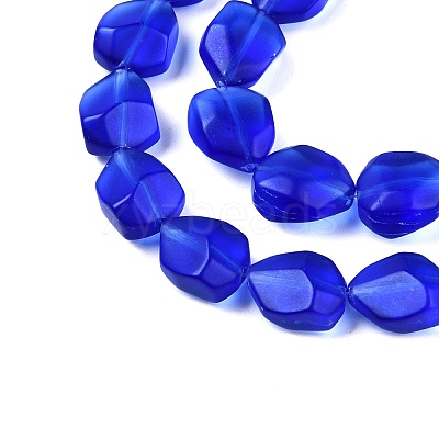 Frosted Glass Beads Strands GLAA-T023-30F-1