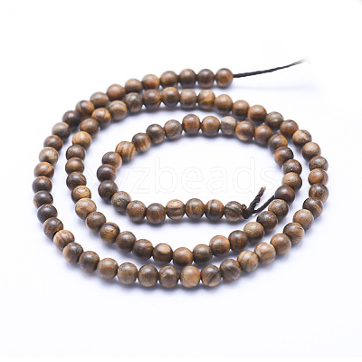 Natural African Padauk Wood Beads Strands WOOD-P011-02-8mm-1