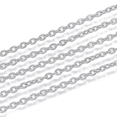 Tarnish Resistant 304 Stainless Steel Cable Chains CHS-F006-01D-P-1