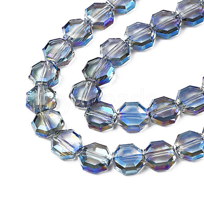 Electroplate Translucent Glass Beads Strands EGLA-N002-27-D03-1