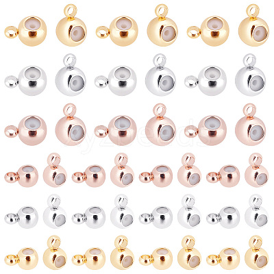 72Pcs 6 Style Brass Beads KK-PH0004-75-1