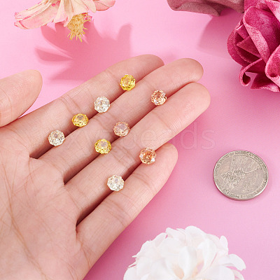 9Pcs 3 Colors Cubic Zirconia Cabochons ZIRC-TA0001-30B-1
