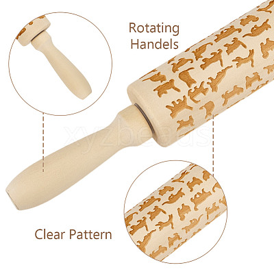Wood Rolling Pin AJEW-WH0819-008A-1