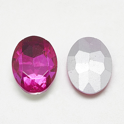 Pointed Back Glass Rhinestone Cabochons RGLA-T080-8x10mm-09-1