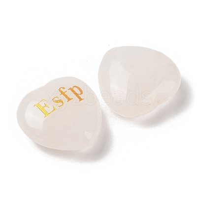 Natural Quartz Crystal Heart Engraving MBTI Figurines Statues for Home Office Desk Decorations X1-G-K353-05K-1