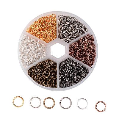 1 Box 6 Color Iron Open Jump Rings IFIN-X0025-6mm-NF-B-1