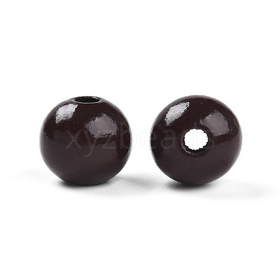 Painted Natural Wood Beads WOOD-A018-16mm-08-1
