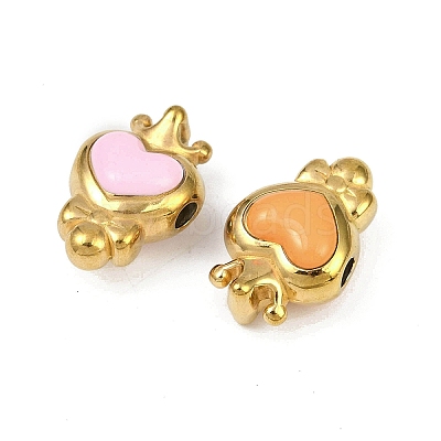 304 Stainless Steel Enamel Beads STAS-Z140-12G-1
