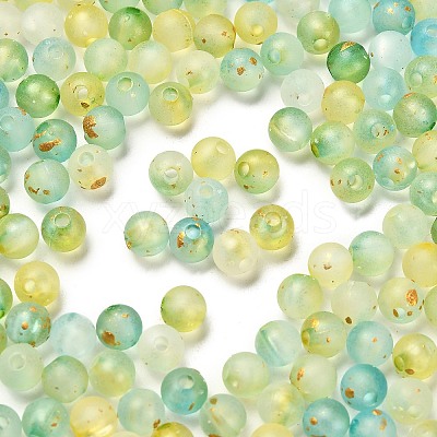 Frosted Transparent Acrylic Beads OACR-F013-12H-1
