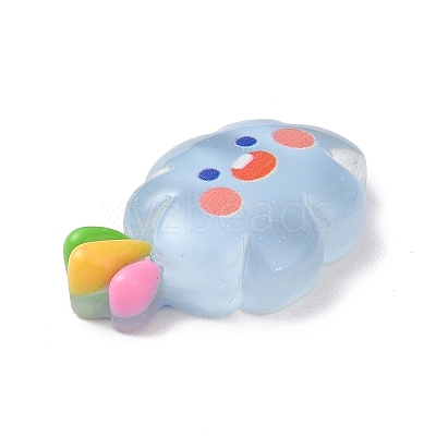 Translucent Cloud Resin Cabochons RESI-K019-03E-1