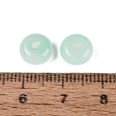 Baking Paint Imitation Jade Glass Beads GL-N006-01B-09-1