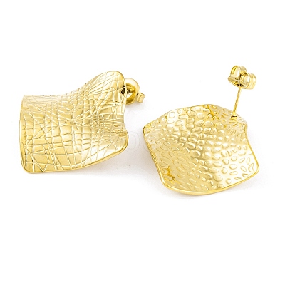 Ion Plating(IP) 304 Stainless Steel Stud Earrings for Women EJEW-A049-12G-1
