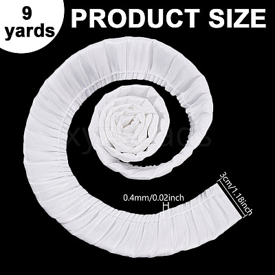 9 Yards Chiffon Wrinkles Lace Ribbon OCOR-NB0002-39B-1