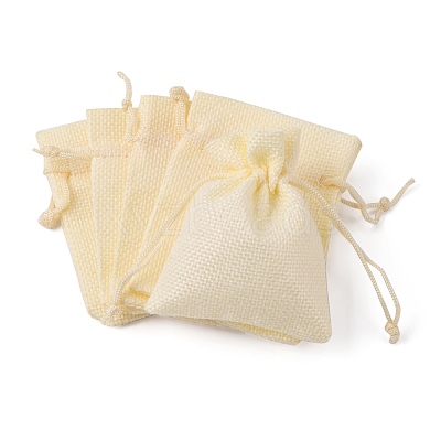 Burlap Packing Pouches Drawstring Bags ABAG-Q050-7x9-13-1