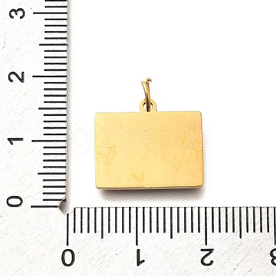 Pride 304 Stainless Steel Enamel Pendants STAS-B079-01G-13-1