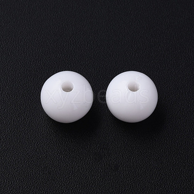 Opaque Acrylic Beads X-MACR-S370-C10mm-01-1