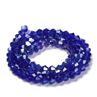 Transparent Electroplate Glass Beads Strands EGLA-A039-T2mm-B06-1