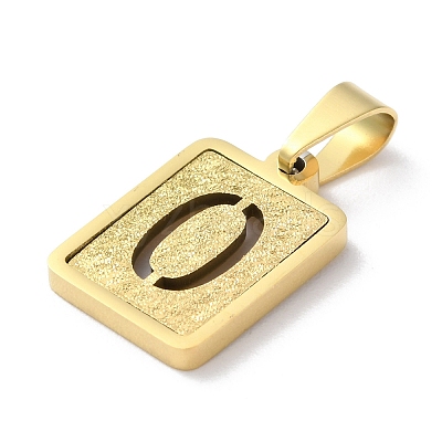 304 Stainless Steel Alphabet Pendants STAS-S152-01G-O-1