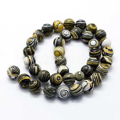 Synthetic Malachite Beads Strands G-A186-B-02-1