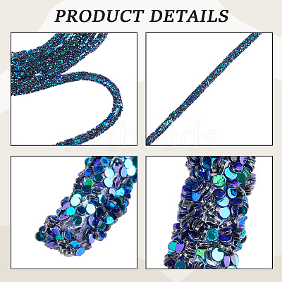 AB Plastic Glitter Sequin Rope for DIY Wedding Dresses Costume Clothing Shoes Jewelry Accessory OCOR-WH20007-02A-03-1