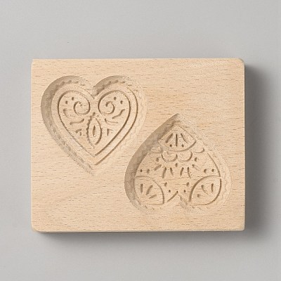 Beech Wood Cookie Molds AJEW-WH0083-59F-1