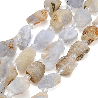 Raw Rough Natural Blue Lace Agate Beads Strands GG-CBA0B77-A04-01-1
