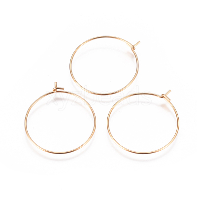 304 Stainless Steel Hoop Earrings Findings LS-STAS-I120-60B-G-1