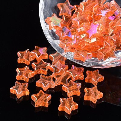 Eco-Friendly Transparent Acrylic Beads TACR-YW0001-01B-1