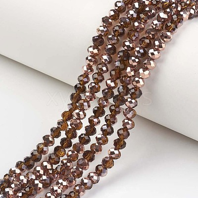 Electroplate Transparent Glass Beads Strands EGLA-A034-T2mm-N04-1