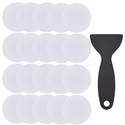 Flat Round PEVA Bathtub Non-Slip Stickers AJEW-CN0003-85B-1