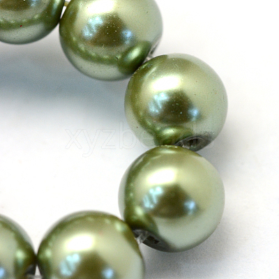 Baking Paint Glass Pearl Bead Strands HY-Q003-3mm-49-1