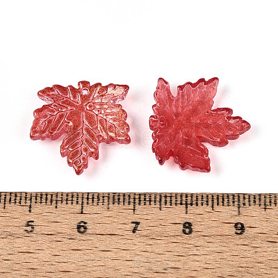 Baking Paint Transparent Glass Pendants DGLA-N014-11A-04-1