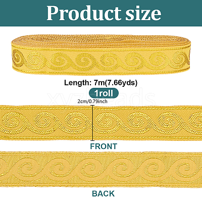 Ethnic Style Polyester Ribbons OCOR-WH0082-545M-1