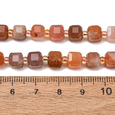 Natural Red Rabbit Hair Rutilated Quartz Beads Strands GG-CBAC972-A12-01-1