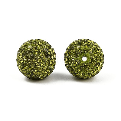 Grade A Rhinestone Pave Disco Ball Beads RB-Q105-3-1