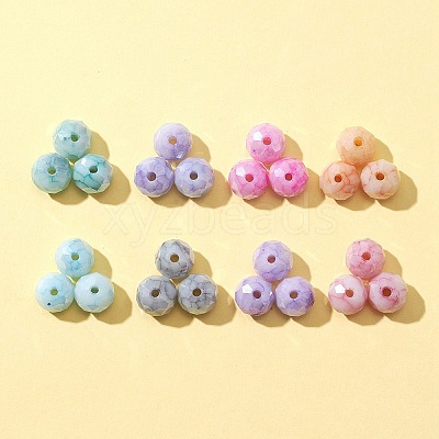 104Pcs 8 Colors Opaque Baking Paint Glass Beads Strands EGLA-FS0001-27-1