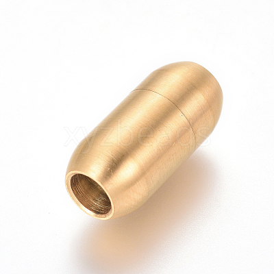 304 Stainless Steel Magnetic Clasps with Glue-in Ends STAS-F227-52-G-1