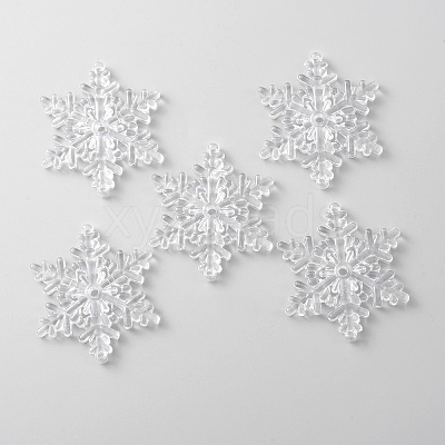 Transparent Acrylic Connector Charms TACR-WH0001-74C-1