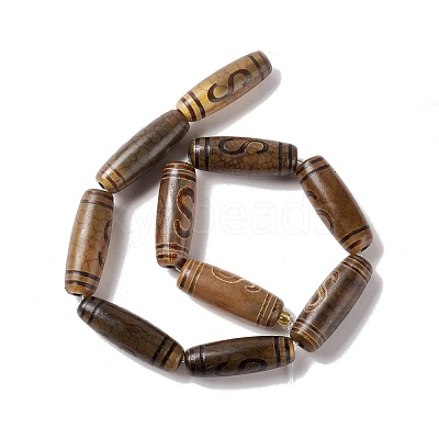 Tibetan Style dZi Beads Strands G-A024-01I-1