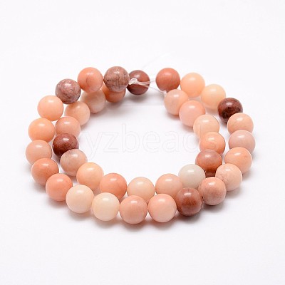 Natural Pink Aventurine Bead Strands X-G-P257-05-10mm-1