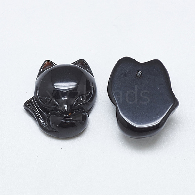 Natural Dyed & Heated Black Agate Pendants G-T122-16D-1