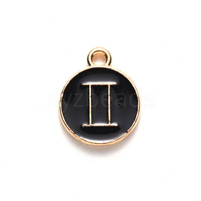 Alloy Enamel Pendants X-ENAM-S124-01B-08I-1