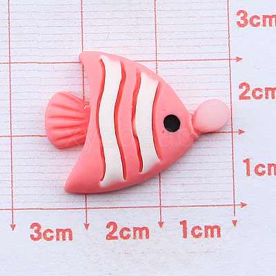 Ocean Theme Opaque Resin Cabochons OCEA-PW0001-75A-1